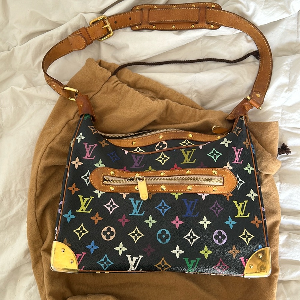 Louis Vuitton Black Multicolor Takashi Murakami shoulder bag